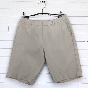Artefact 10" Cotton Linen Blend Chino Shorts in Stone, Men's Size 32